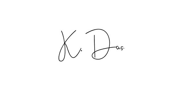 How to make K. Das signature? Andilay-7BmLP is a professional autograph style. Create handwritten signature for K. Das name. K. Das signature style 4 images and pictures png