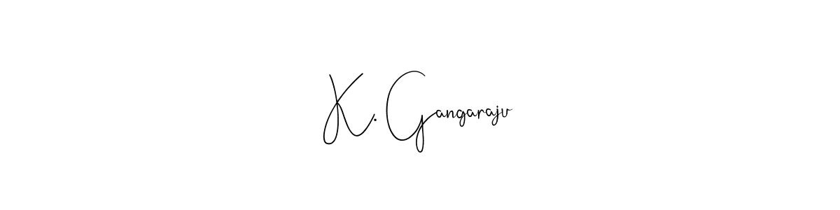 This is the best signature style for the K. Gangaraju name. Also you like these signature font (Andilay-7BmLP). Mix name signature. K. Gangaraju signature style 4 images and pictures png