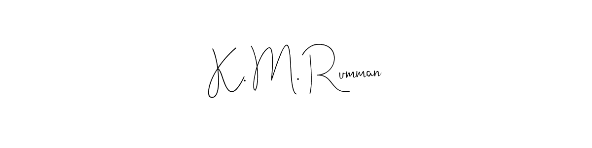Check out images of Autograph of K. M. Rumman name. Actor K. M. Rumman Signature Style. Andilay-7BmLP is a professional sign style online. K. M. Rumman signature style 4 images and pictures png