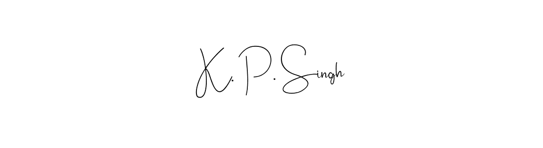 if you are searching for the best signature style for your name K. P. Singh. so please give up your signature search. here we have designed multiple signature styles  using Andilay-7BmLP. K. P. Singh signature style 4 images and pictures png