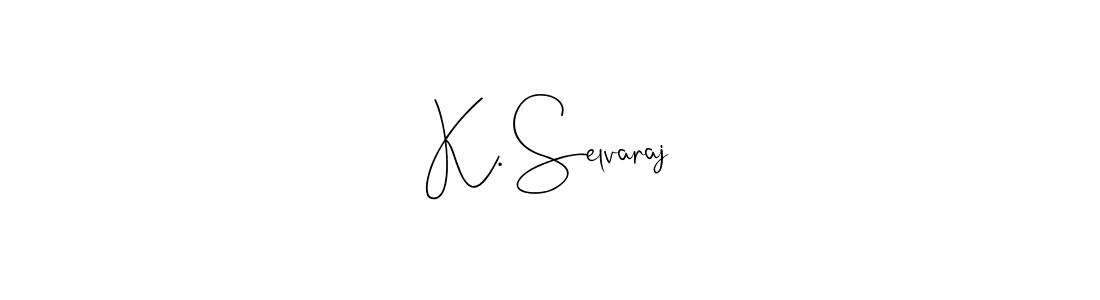 if you are searching for the best signature style for your name K. Selvaraj. so please give up your signature search. here we have designed multiple signature styles  using Andilay-7BmLP. K. Selvaraj signature style 4 images and pictures png