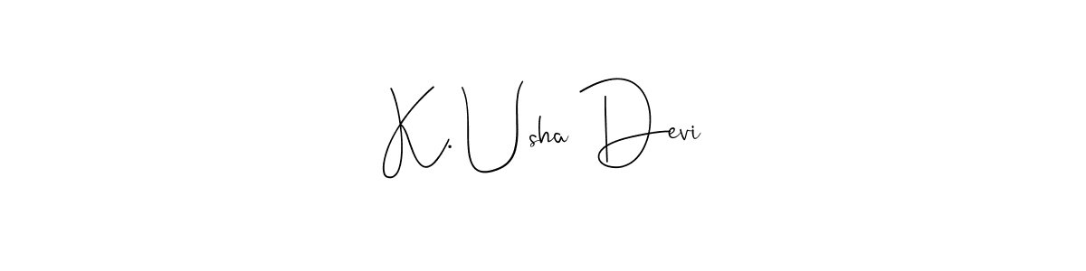 Make a beautiful signature design for name K. Usha Devi. Use this online signature maker to create a handwritten signature for free. K. Usha Devi signature style 4 images and pictures png