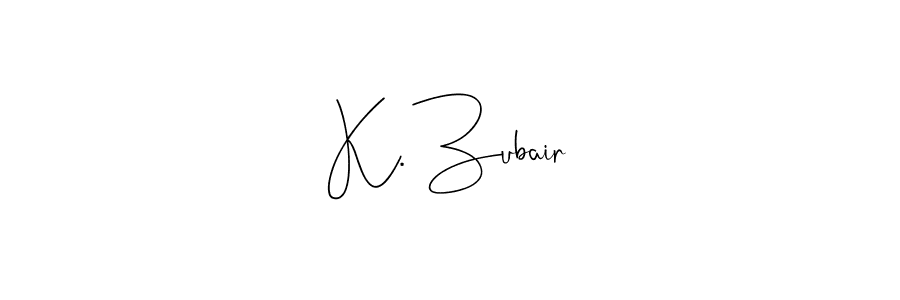 How to Draw K. Zubair signature style? Andilay-7BmLP is a latest design signature styles for name K. Zubair. K. Zubair signature style 4 images and pictures png