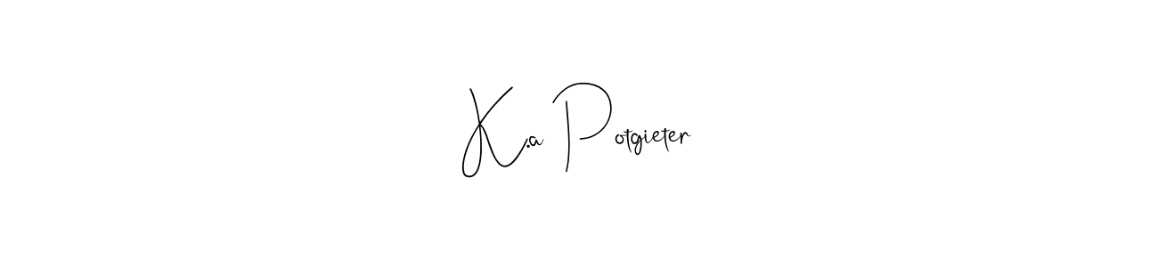 Use a signature maker to create a handwritten signature online. With this signature software, you can design (Andilay-7BmLP) your own signature for name K.a Potgieter. K.a Potgieter signature style 4 images and pictures png