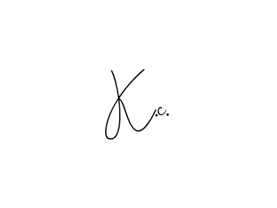 The best way (Andilay-7BmLP) to make a short signature is to pick only two or three words in your name. The name K.c. include a total of six letters. For converting this name. K.c. signature style 4 images and pictures png