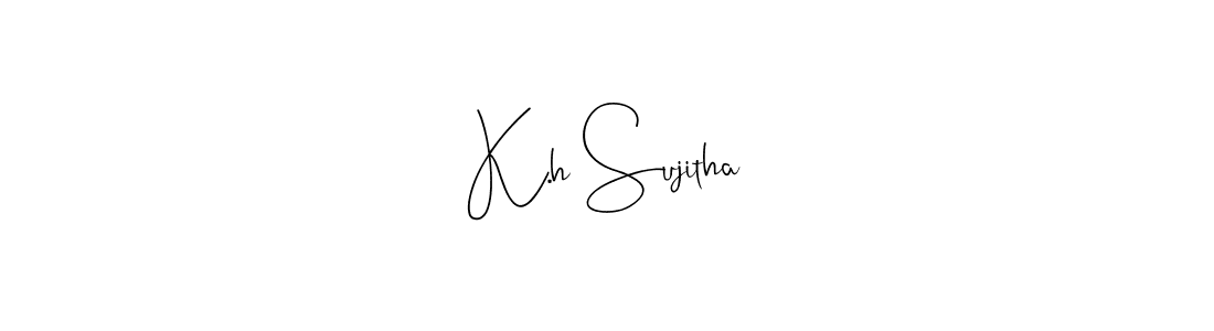 Use a signature maker to create a handwritten signature online. With this signature software, you can design (Andilay-7BmLP) your own signature for name K.h Sujitha. K.h Sujitha signature style 4 images and pictures png