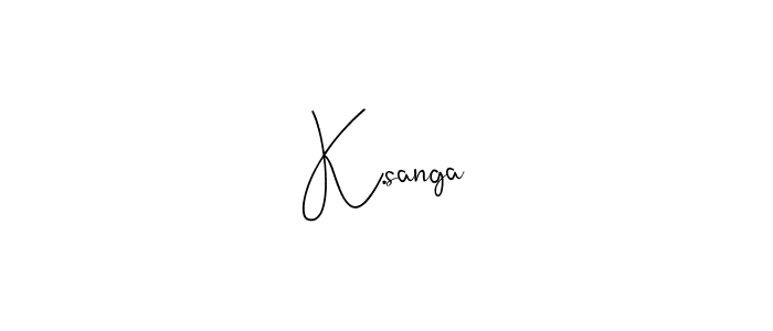 How to make K.sanga name signature. Use Andilay-7BmLP style for creating short signs online. This is the latest handwritten sign. K.sanga signature style 4 images and pictures png