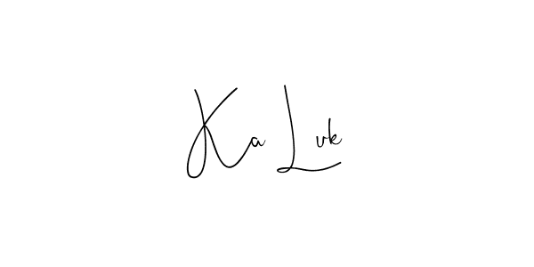 Use a signature maker to create a handwritten signature online. With this signature software, you can design (Andilay-7BmLP) your own signature for name Ka Luk. Ka Luk signature style 4 images and pictures png