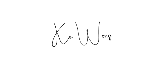 Also You can easily find your signature by using the search form. We will create Ka Wong name handwritten signature images for you free of cost using Andilay-7BmLP sign style. Ka Wong signature style 4 images and pictures png
