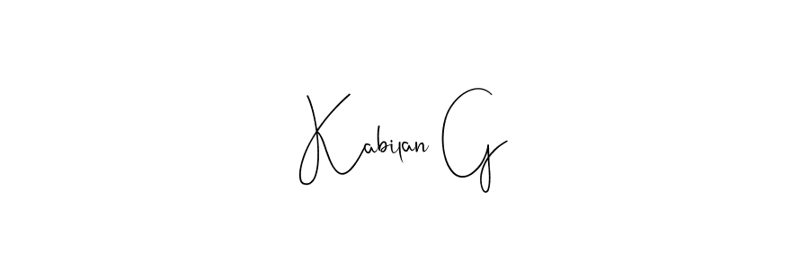 Once you've used our free online signature maker to create your best signature Andilay-7BmLP style, it's time to enjoy all of the benefits that Kabilan G name signing documents. Kabilan G signature style 4 images and pictures png