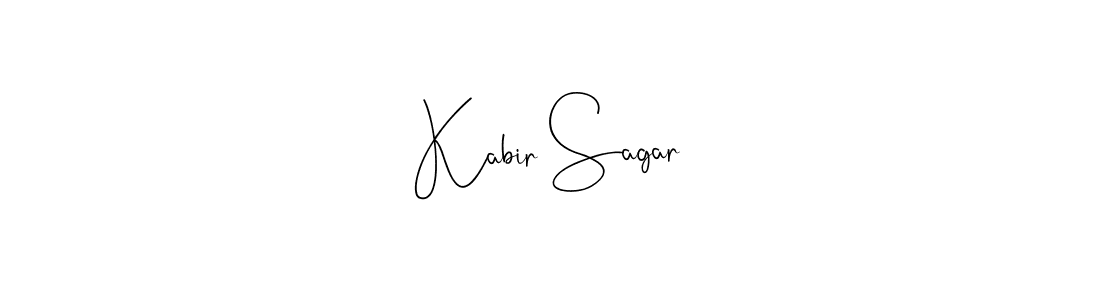 Create a beautiful signature design for name Kabir Sagar. With this signature (Andilay-7BmLP) fonts, you can make a handwritten signature for free. Kabir Sagar signature style 4 images and pictures png