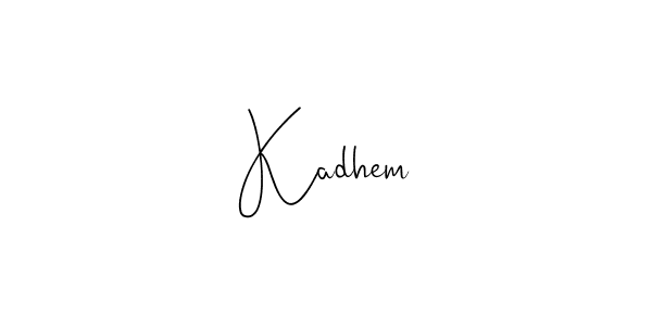 Andilay-7BmLP is a professional signature style that is perfect for those who want to add a touch of class to their signature. It is also a great choice for those who want to make their signature more unique. Get Kadhem name to fancy signature for free. Kadhem signature style 4 images and pictures png