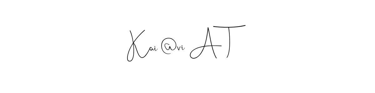 How to make Kai®@vi A T name signature. Use Andilay-7BmLP style for creating short signs online. This is the latest handwritten sign. Kai®@vi A T signature style 4 images and pictures png