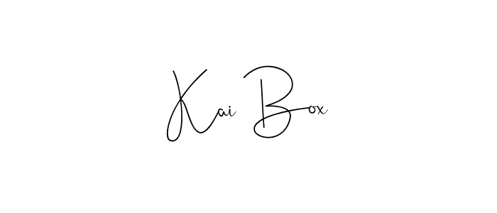 if you are searching for the best signature style for your name Kai Box. so please give up your signature search. here we have designed multiple signature styles  using Andilay-7BmLP. Kai Box signature style 4 images and pictures png