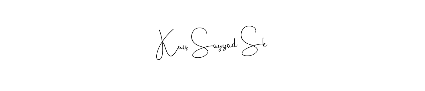 Use a signature maker to create a handwritten signature online. With this signature software, you can design (Andilay-7BmLP) your own signature for name Kaif Sayyad Sk. Kaif Sayyad Sk signature style 4 images and pictures png