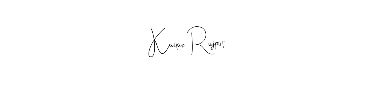 if you are searching for the best signature style for your name Kailas Rajput. so please give up your signature search. here we have designed multiple signature styles  using Andilay-7BmLP. Kailas Rajput signature style 4 images and pictures png