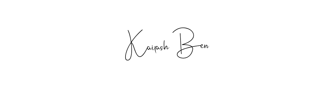 It looks lik you need a new signature style for name Kailash Ben. Design unique handwritten (Andilay-7BmLP) signature with our free signature maker in just a few clicks. Kailash Ben signature style 4 images and pictures png