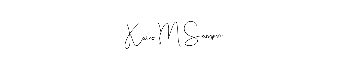 if you are searching for the best signature style for your name Kairo M Sangma. so please give up your signature search. here we have designed multiple signature styles  using Andilay-7BmLP. Kairo M Sangma signature style 4 images and pictures png