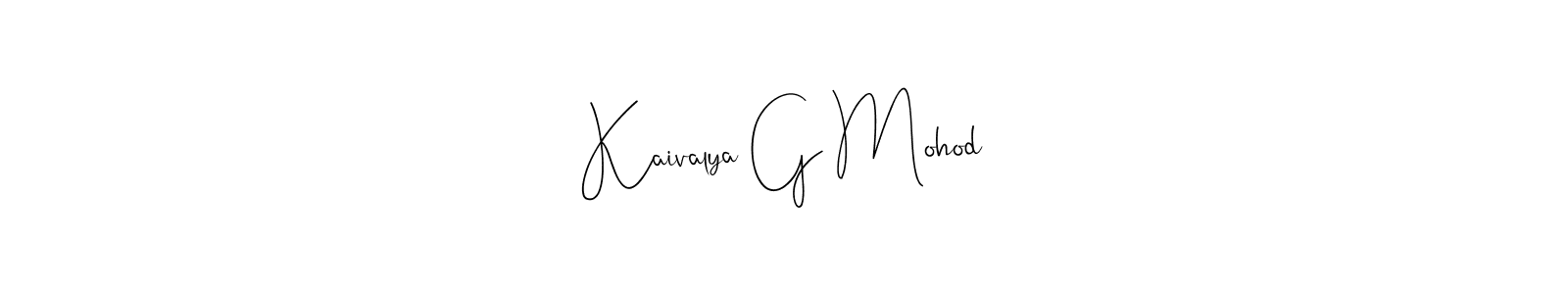 The best way (Andilay-7BmLP) to make a short signature is to pick only two or three words in your name. The name Kaivalya G Mohod include a total of six letters. For converting this name. Kaivalya G Mohod signature style 4 images and pictures png