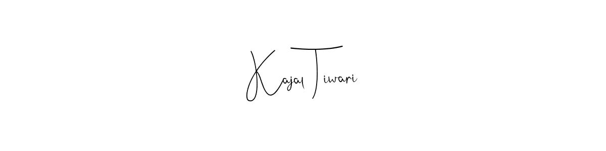 How to make Kajal Tiwari name signature. Use Andilay-7BmLP style for creating short signs online. This is the latest handwritten sign. Kajal Tiwari signature style 4 images and pictures png