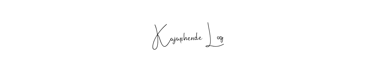 This is the best signature style for the Kajalshende Log name. Also you like these signature font (Andilay-7BmLP). Mix name signature. Kajalshende Log signature style 4 images and pictures png