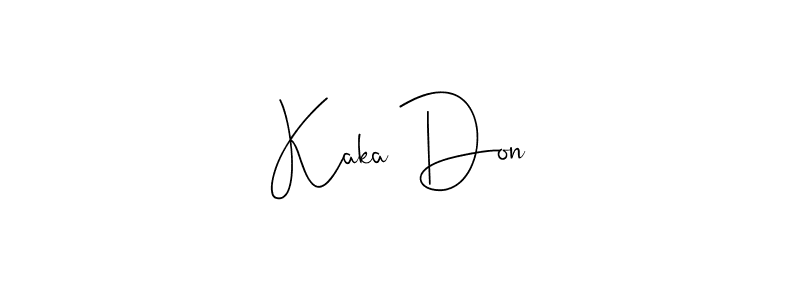 if you are searching for the best signature style for your name Kaka Don. so please give up your signature search. here we have designed multiple signature styles  using Andilay-7BmLP. Kaka Don signature style 4 images and pictures png