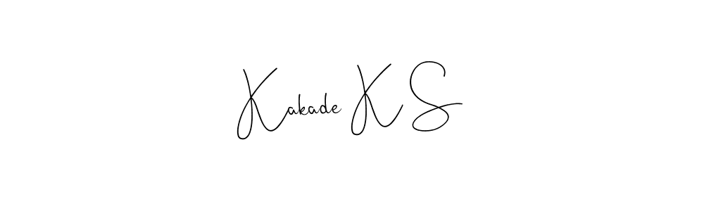 Use a signature maker to create a handwritten signature online. With this signature software, you can design (Andilay-7BmLP) your own signature for name Kakade K S. Kakade K S signature style 4 images and pictures png