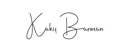Create a personalized artistic stamp with Kakil Barman in Andilay-7BmLP font. Perfect for visual artists, designers, and influencers. Kakil Barman signature style 4 images and pictures png