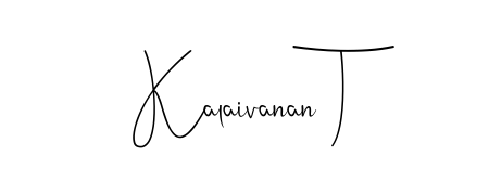 Also we have Kalaivanan T name is the best signature style. Create professional handwritten signature collection using Andilay-7BmLP autograph style. Kalaivanan T signature style 4 images and pictures png