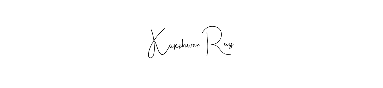 if you are searching for the best signature style for your name Kaleshwer Ray. so please give up your signature search. here we have designed multiple signature styles  using Andilay-7BmLP. Kaleshwer Ray signature style 4 images and pictures png