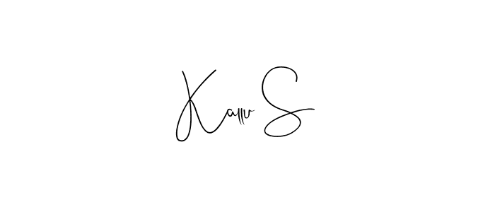 Also You can easily find your signature by using the search form. We will create Kallu S name handwritten signature images for you free of cost using Andilay-7BmLP sign style. Kallu S signature style 4 images and pictures png