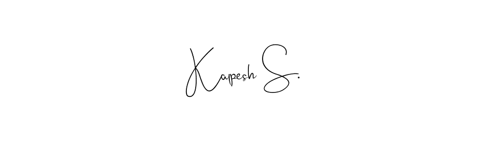 The best way (Andilay-7BmLP) to make a short signature is to pick only two or three words in your name. The name Kalpesh S. include a total of six letters. For converting this name. Kalpesh S. signature style 4 images and pictures png