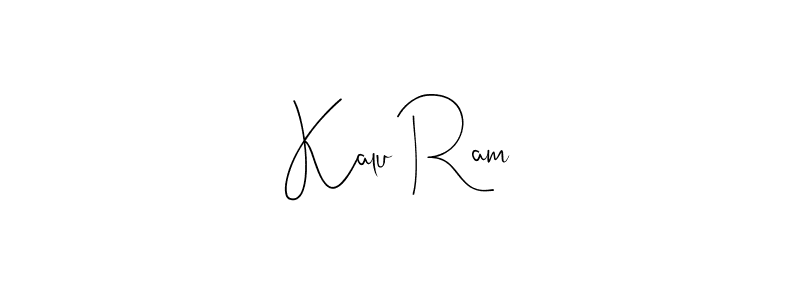 Design your own signature with our free online signature maker. With this signature software, you can create a handwritten (Andilay-7BmLP) signature for name Kalu Ram. Kalu Ram signature style 4 images and pictures png