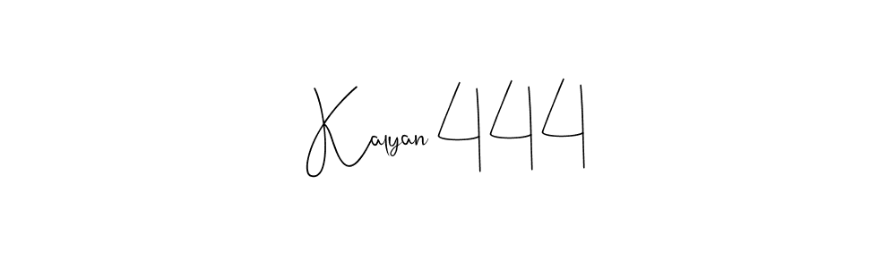 Use a signature maker to create a handwritten signature online. With this signature software, you can design (Andilay-7BmLP) your own signature for name Kalyan 444. Kalyan 444 signature style 4 images and pictures png