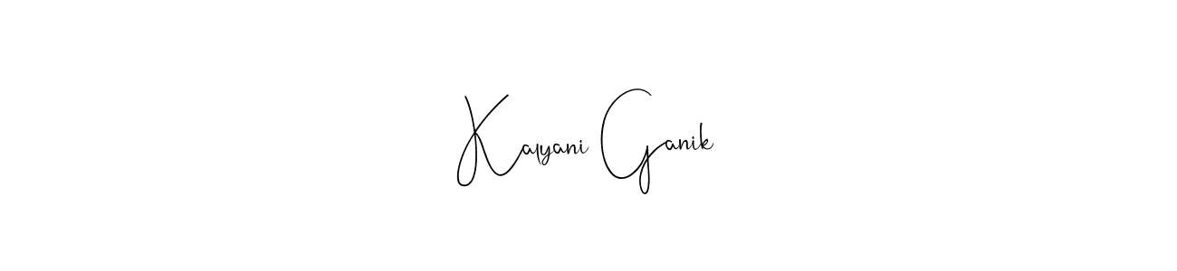 Here are the top 10 professional signature styles for the name Kalyani Ganik. These are the best autograph styles you can use for your name. Kalyani Ganik signature style 4 images and pictures png