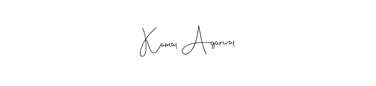 How to make Kamal Agarwal name signature. Use Andilay-7BmLP style for creating short signs online. This is the latest handwritten sign. Kamal Agarwal signature style 4 images and pictures png
