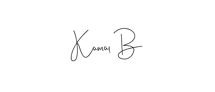 How to make Kamal B name signature. Use Andilay-7BmLP style for creating short signs online. This is the latest handwritten sign. Kamal B signature style 4 images and pictures png