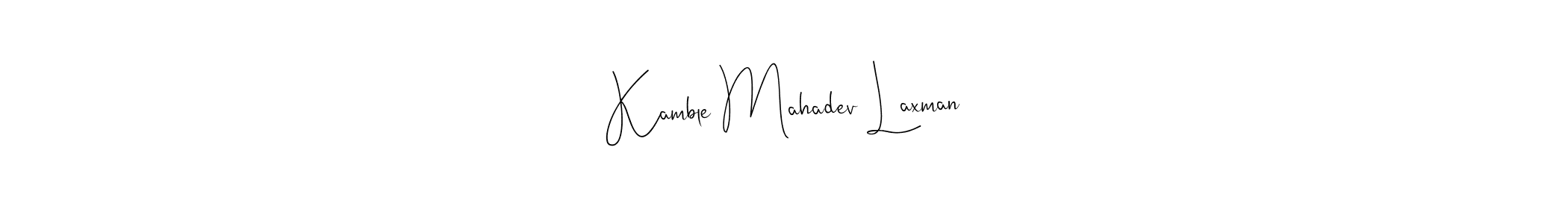You should practise on your own different ways (Andilay-7BmLP) to write your name (Kamble Mahadev Laxman) in signature. don't let someone else do it for you. Kamble Mahadev Laxman signature style 4 images and pictures png