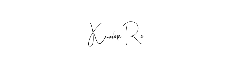 Make a beautiful signature design for name Kamble R.s. Use this online signature maker to create a handwritten signature for free. Kamble R.s signature style 4 images and pictures png