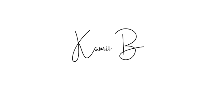 It looks lik you need a new signature style for name Kamii B. Design unique handwritten (Andilay-7BmLP) signature with our free signature maker in just a few clicks. Kamii B signature style 4 images and pictures png