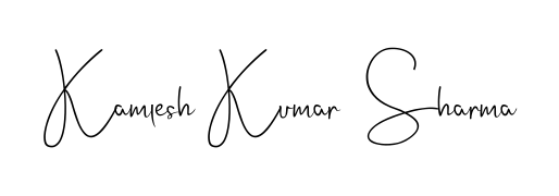 A stylish, flowing autograph style designed for name Kamlesh Kumar  Sharma using Andilay-7BmLP typography. Perfect for digital creative projects. Kamlesh Kumar  Sharma signature style 4 images and pictures png