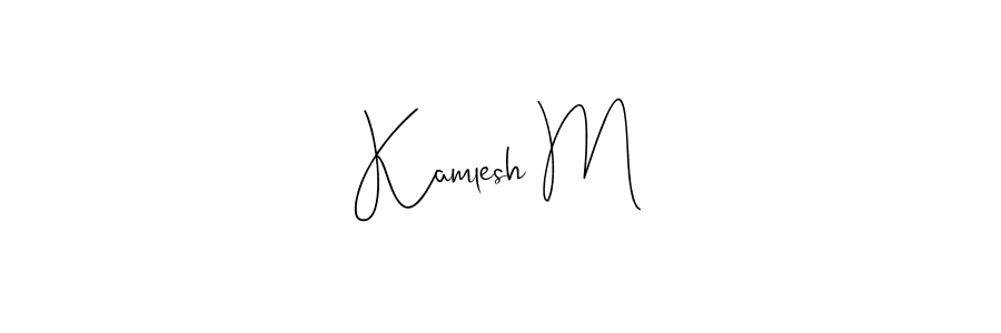 Use a signature maker to create a handwritten signature online. With this signature software, you can design (Andilay-7BmLP) your own signature for name Kamlesh M. Kamlesh M signature style 4 images and pictures png