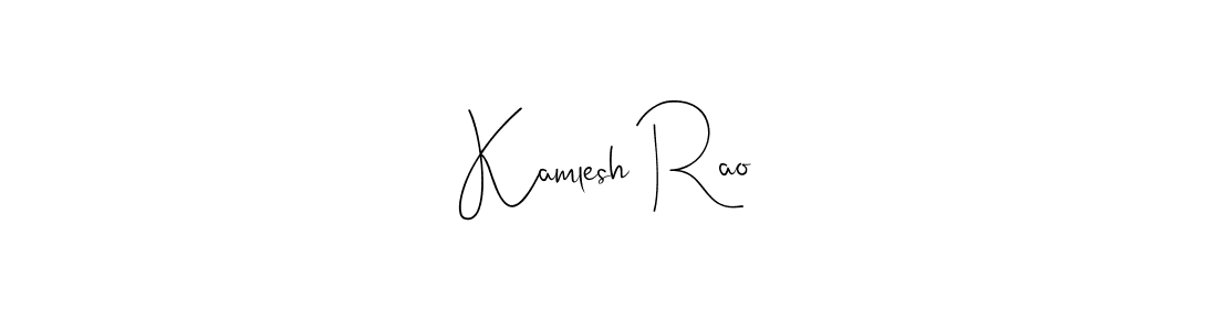 if you are searching for the best signature style for your name Kamlesh Rao. so please give up your signature search. here we have designed multiple signature styles  using Andilay-7BmLP. Kamlesh Rao signature style 4 images and pictures png