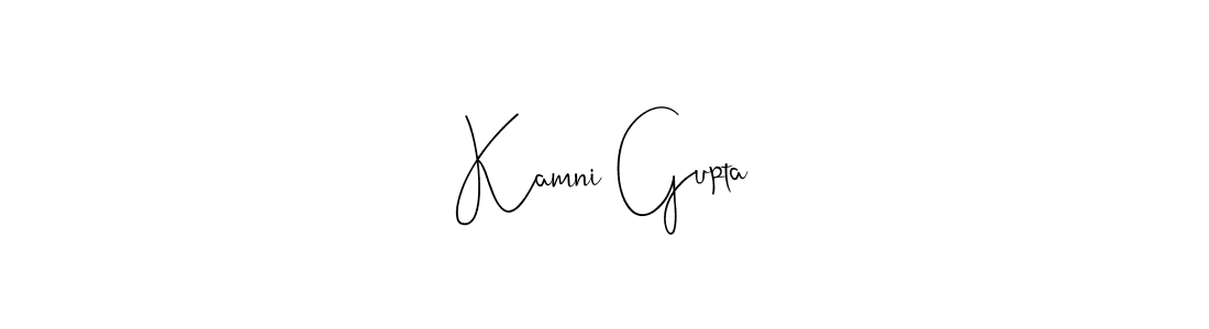 How to make Kamni Gupta signature? Andilay-7BmLP is a professional autograph style. Create handwritten signature for Kamni Gupta name. Kamni Gupta signature style 4 images and pictures png