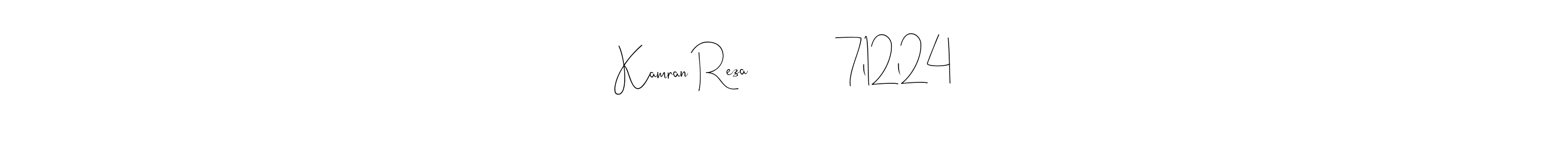 Use a signature maker to create a handwritten signature online. With this signature software, you can design (Andilay-7BmLP) your own signature for name Kamran Reza              7l12l24. Kamran Reza              7l12l24 signature style 4 images and pictures png