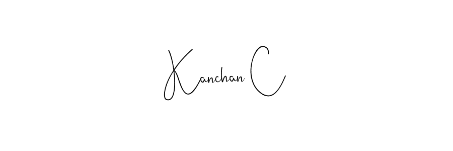 Use a signature maker to create a handwritten signature online. With this signature software, you can design (Andilay-7BmLP) your own signature for name Kanchan C. Kanchan C signature style 4 images and pictures png