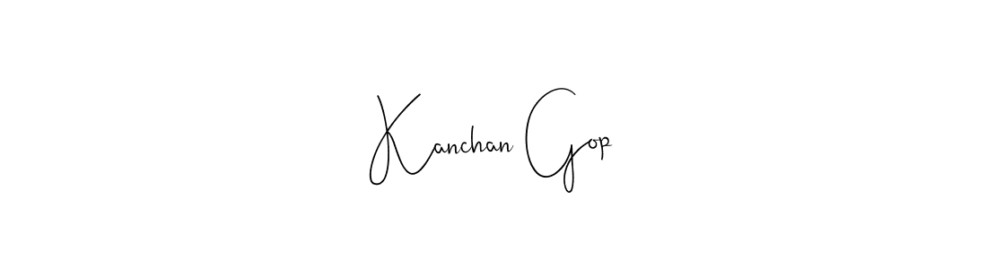 Use a signature maker to create a handwritten signature online. With this signature software, you can design (Andilay-7BmLP) your own signature for name Kanchan Gop. Kanchan Gop signature style 4 images and pictures png