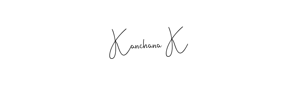 Use a signature maker to create a handwritten signature online. With this signature software, you can design (Andilay-7BmLP) your own signature for name Kanchana K. Kanchana K signature style 4 images and pictures png