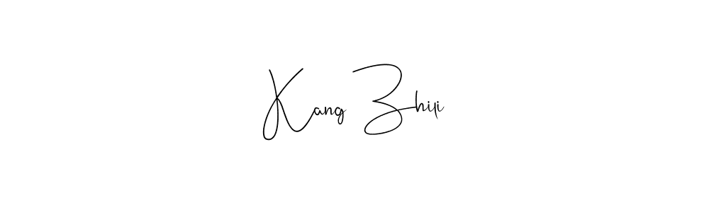 How to make Kang Zhili name signature. Use Andilay-7BmLP style for creating short signs online. This is the latest handwritten sign. Kang Zhili signature style 4 images and pictures png