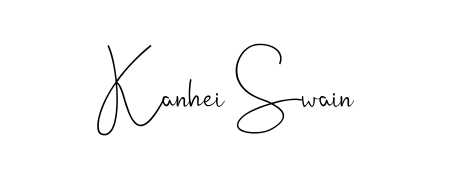 A sleek calligraphic signature for name Kanhei Swain utilizing Andilay-7BmLP styling. Great for adding personal signatures to photos and art. Kanhei Swain signature style 4 images and pictures png